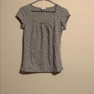 Grey with black polka dots